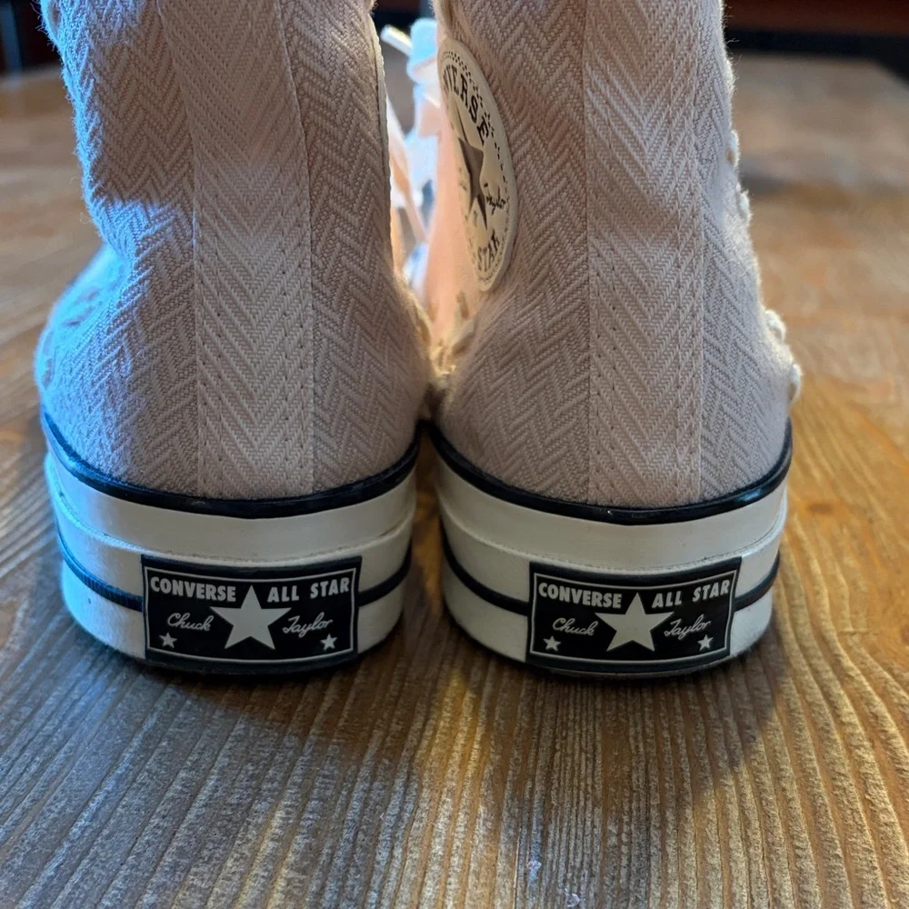 Converse Women's Light Pink High-Top Sneakers - Picture 2 of 6